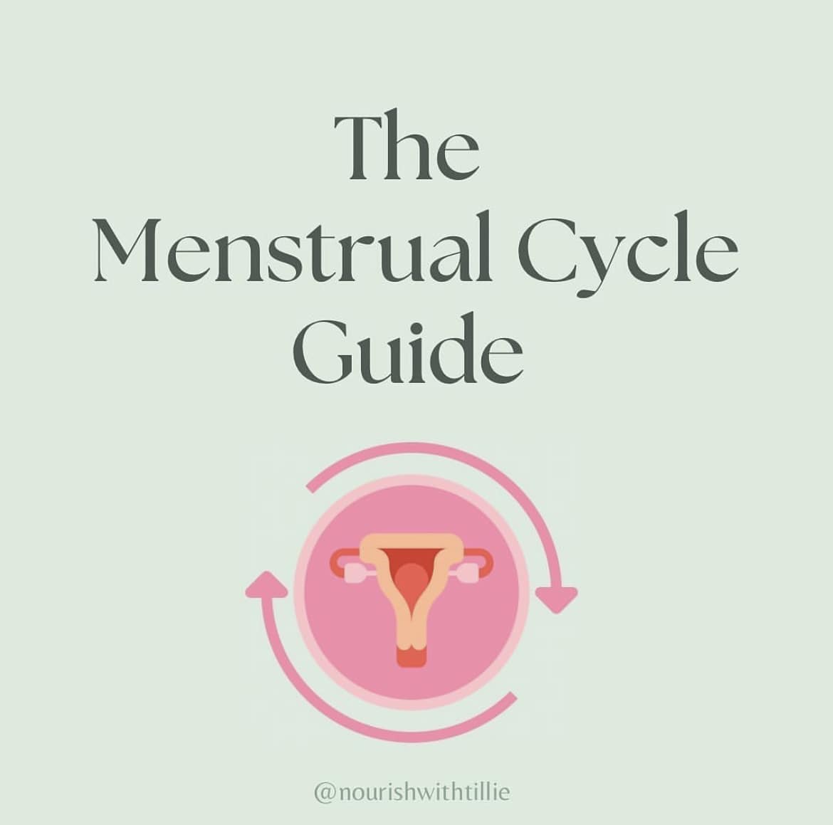 Inforgraphic by Nourish with Tillie about the Menstrual Cycle